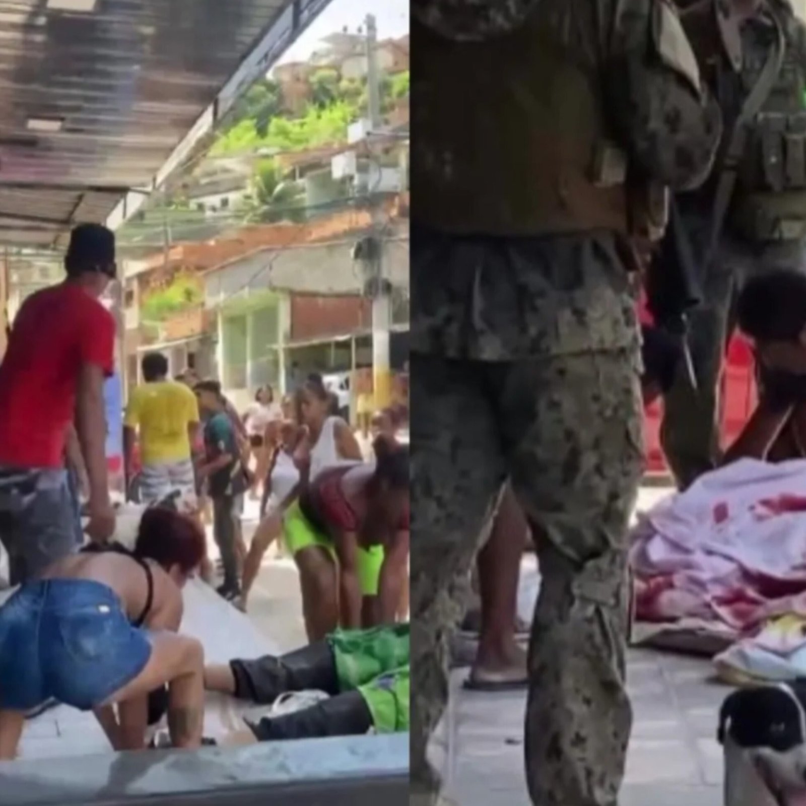 Moradores recolhem corpos durante operação da PM no Rio; vídeo