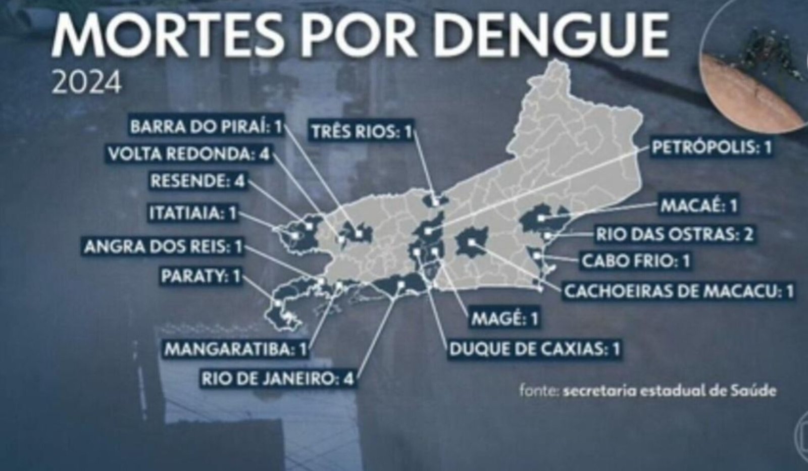 Mortes por dengue quase dobram em uma semana, e RJ chega a 26 óbitos este ano