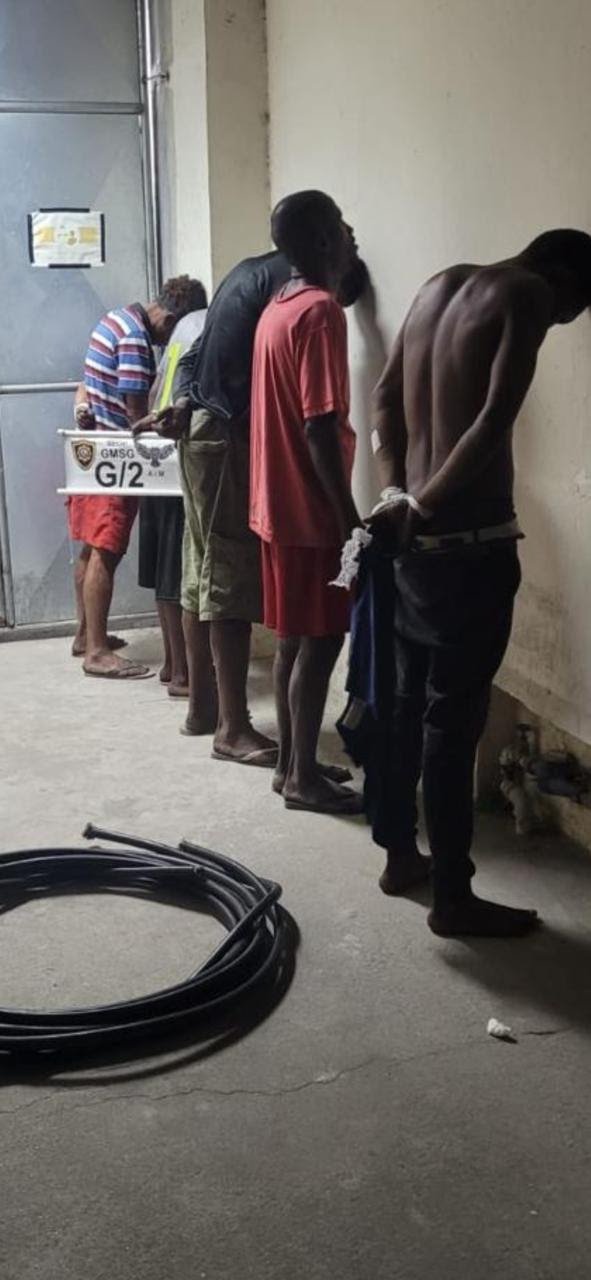GM prende cinco homens por furto de cabos no Centro