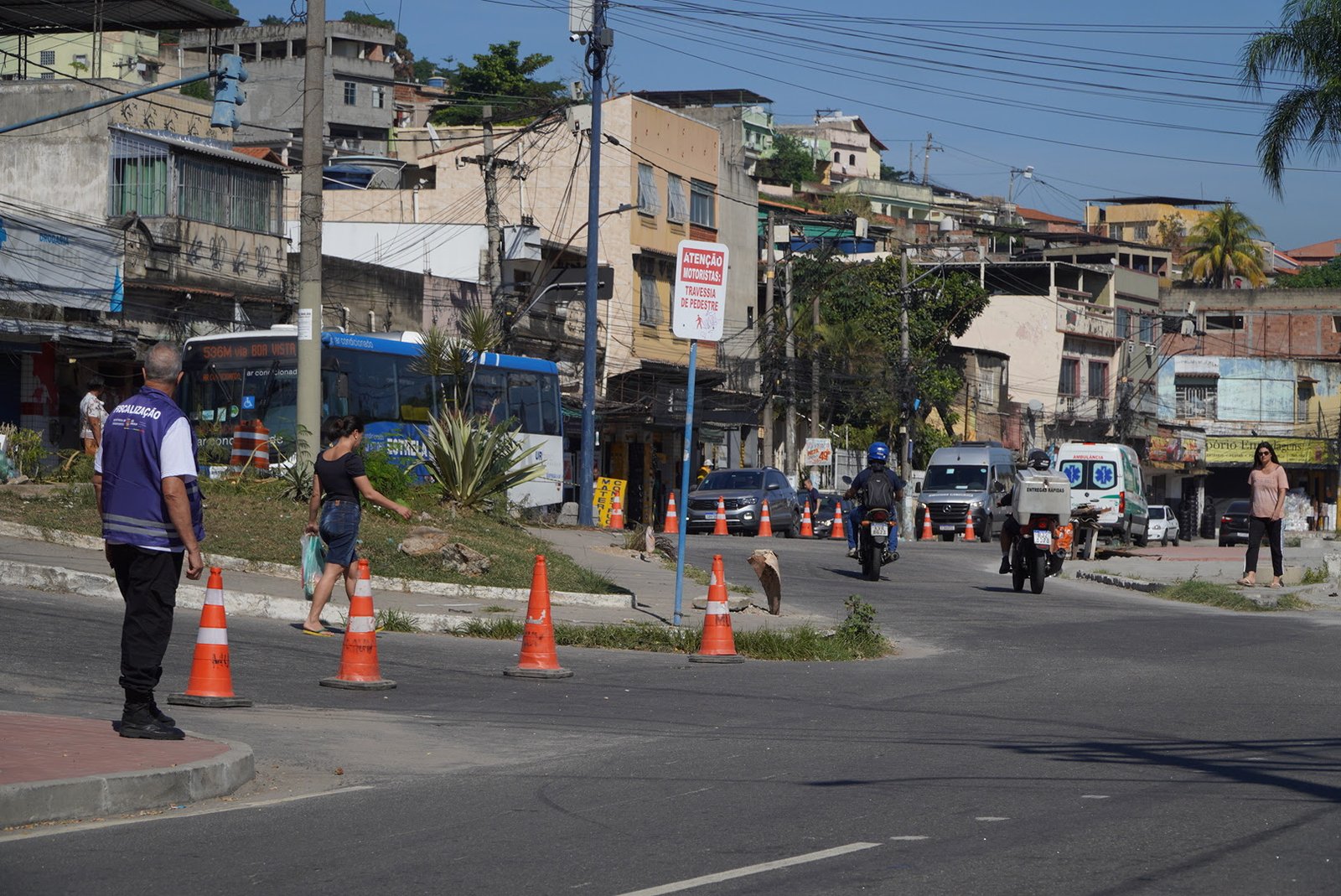 Transportes realiza interdição no trânsito do bairro Paraíso para obras do Muvi