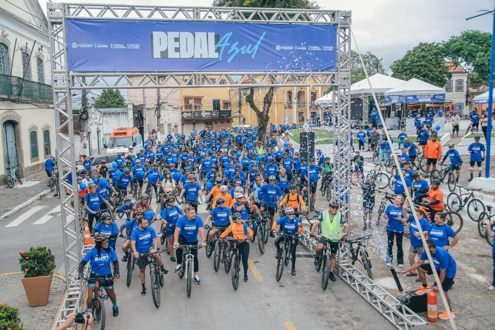 Em Itaboraí: Pedal Azul reúne ciclistas em ação de conscientização sobre o câncer de próstata