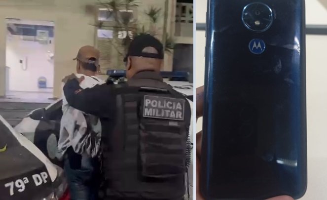 Idoso tem celular roubado por bandidos na Zona Sul de Niterói; suspeito foi preso; Vídeo