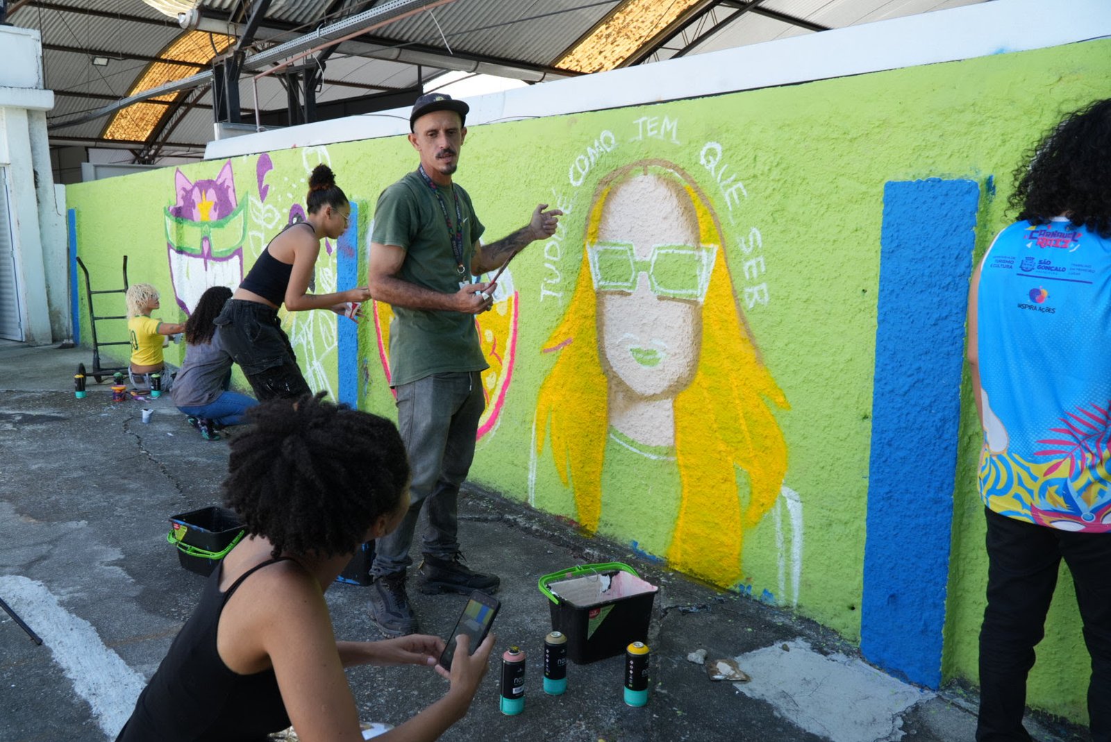 Alunos do curso de graffiti do CRIA SG finalizam aulas com atividade prática