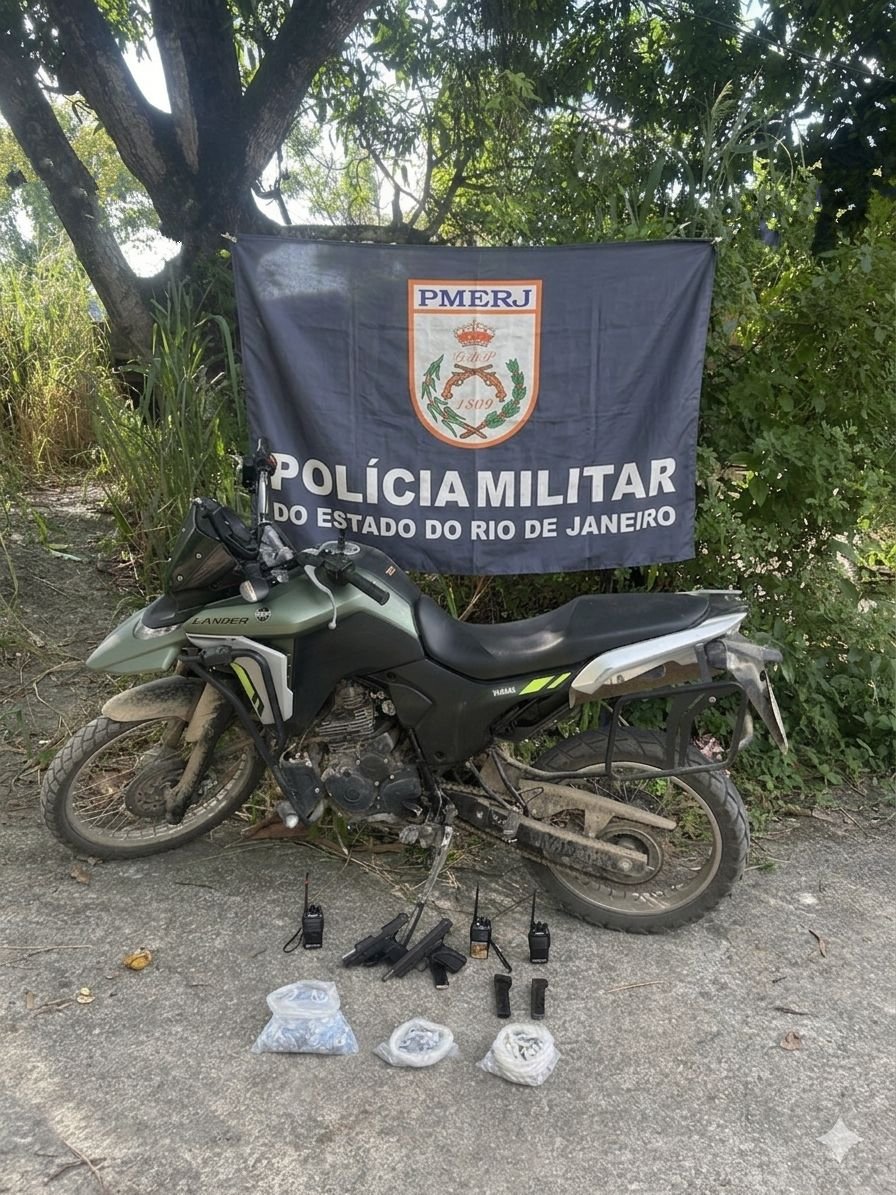 Três pessoas são presas e duas pistolas são apreendidas no Morro do Arrastão, em São Gonçalo