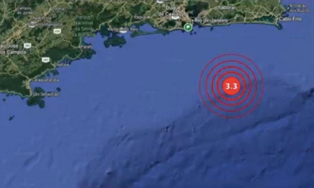 Tremor de magnitude 3.3 é registrado no litoral do Rio, nas proximidades de Maricá