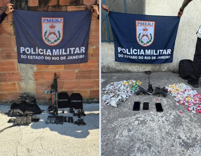 Operações da PM em São Gonçalo prendem 10 suspeitos e apreendem fuzil, granada e pistolas