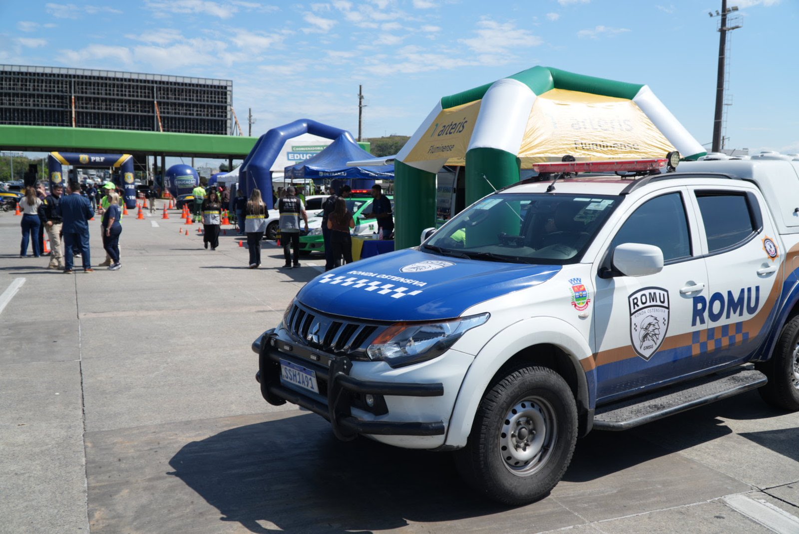 Guarda de São Gonçalo participa de ação de conscientização na Ponte Rio-Niterói
